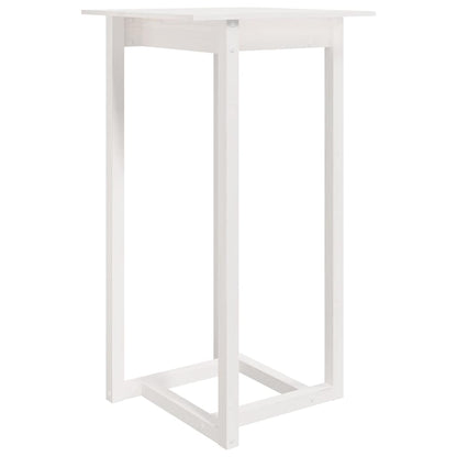 vidaXL Bar Table White 60x60x110 cm Solid Wood Pine 2