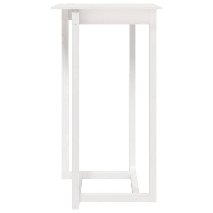 vidaXL Bar Table White 60x60x110 cm Solid Wood Pine 3