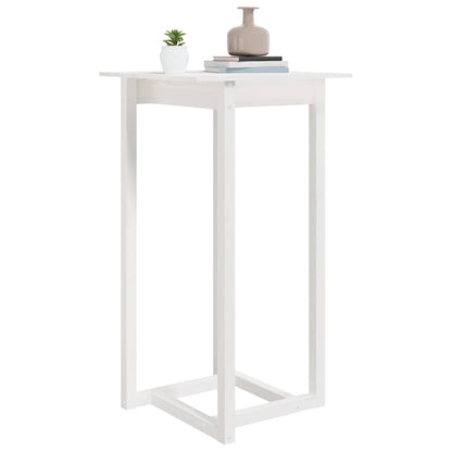 vidaXL Bar Table White 60x60x110 cm Solid Wood Pine 5
