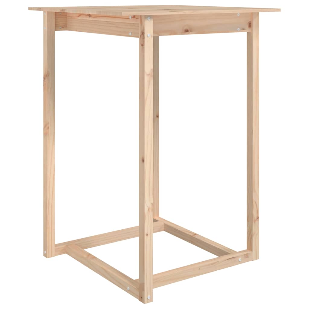 vidaXL Bar Table 80x80x110 cm Solid Wood Pine 2