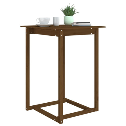 vidaXL Bar Table Honey Brown 80x80x110 cm Solid Wood Pine 5
