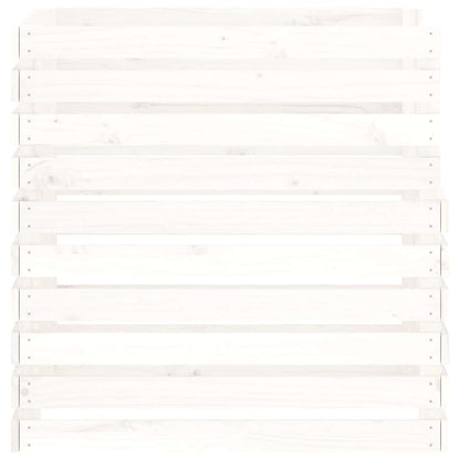 vidaXL Composter White 80x80x78 cm Solid Wood Pine 6