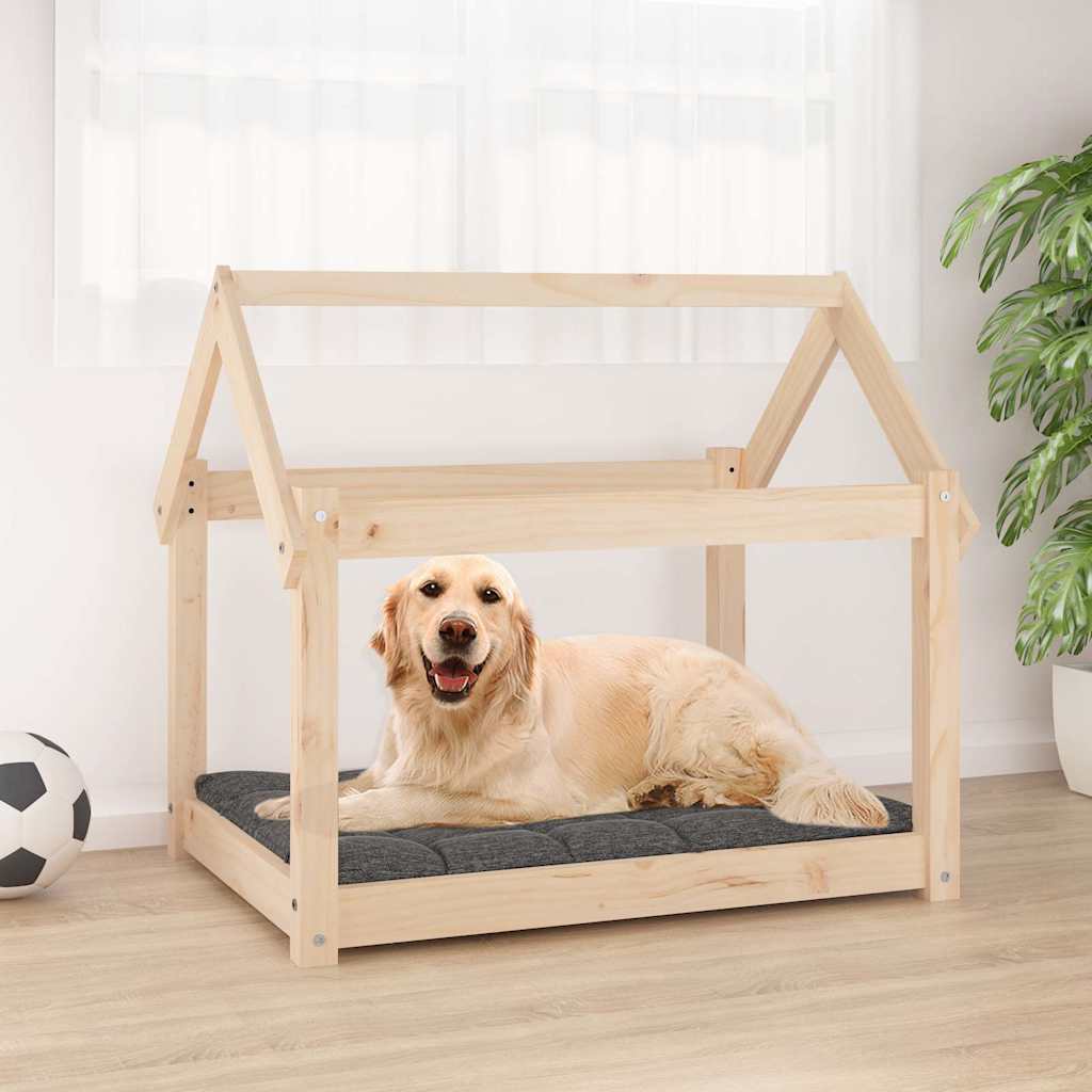 vidaXL Dog Bed 81x60x70 cm Solid Wood Pine 1
