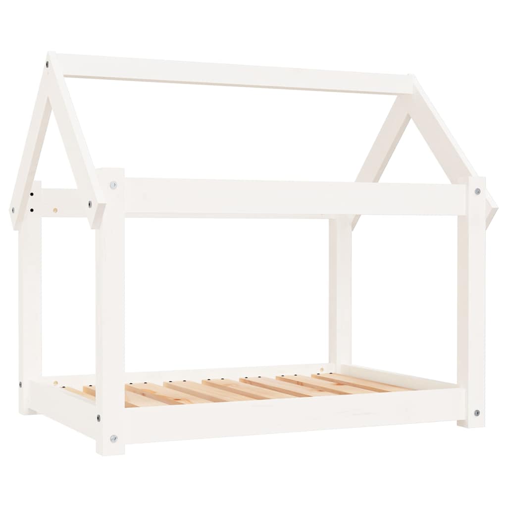 vidaXL Dog Bed White 81x60x70 cm Solid Wood Pine 2