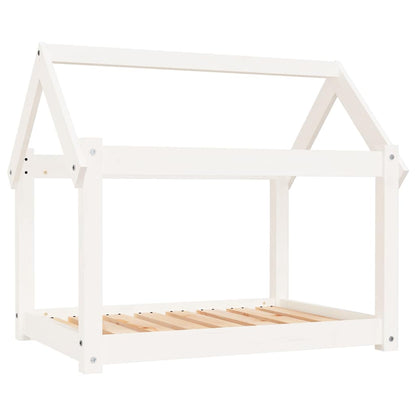 vidaXL Dog Bed White 81x60x70 cm Solid Wood Pine 2