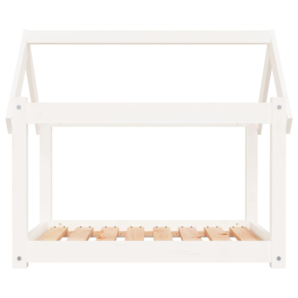 vidaXL Dog Bed White 81x60x70 cm Solid Wood Pine 5