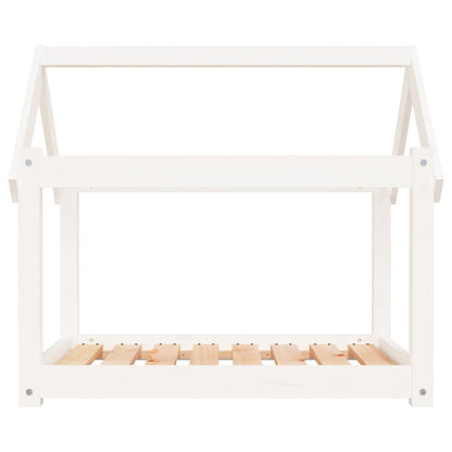 vidaXL Dog Bed White 81x60x70 cm Solid Wood Pine 5