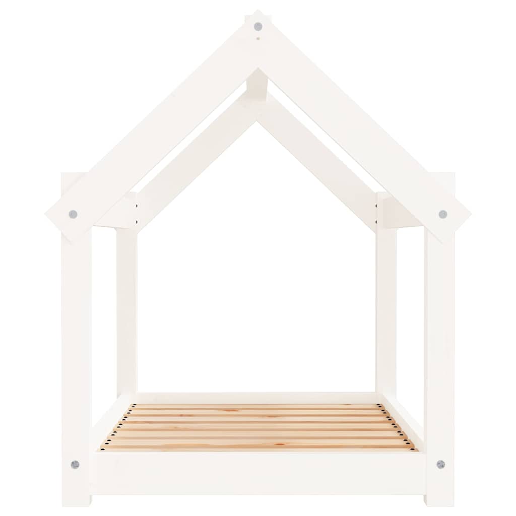 vidaXL Dog Bed White 81x60x70 cm Solid Wood Pine 6