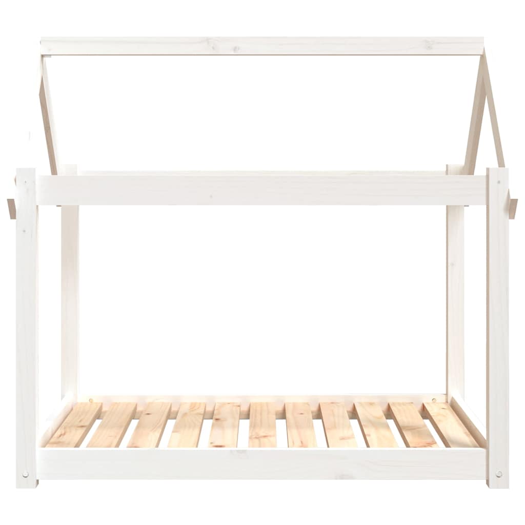 vidaXL Dog Bed White 101x70x90 cm Solid Wood Pine 5