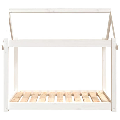 vidaXL Dog Bed White 101x70x90 cm Solid Wood Pine 5