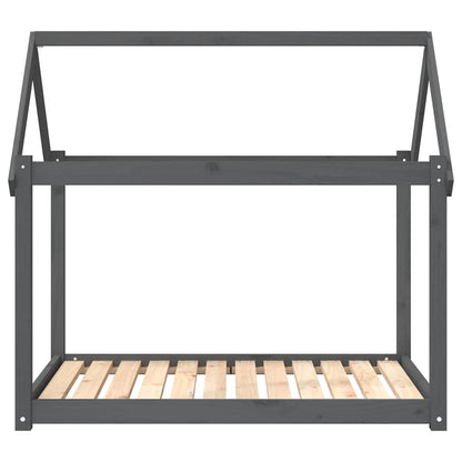 vidaXL Dog Bed Grey 111x80x100 cm Solid Wood Pine 5