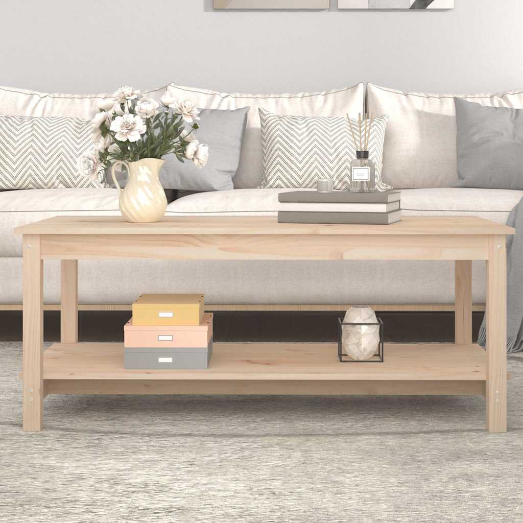 vidaXL Coffee Table Solid Wood Pine