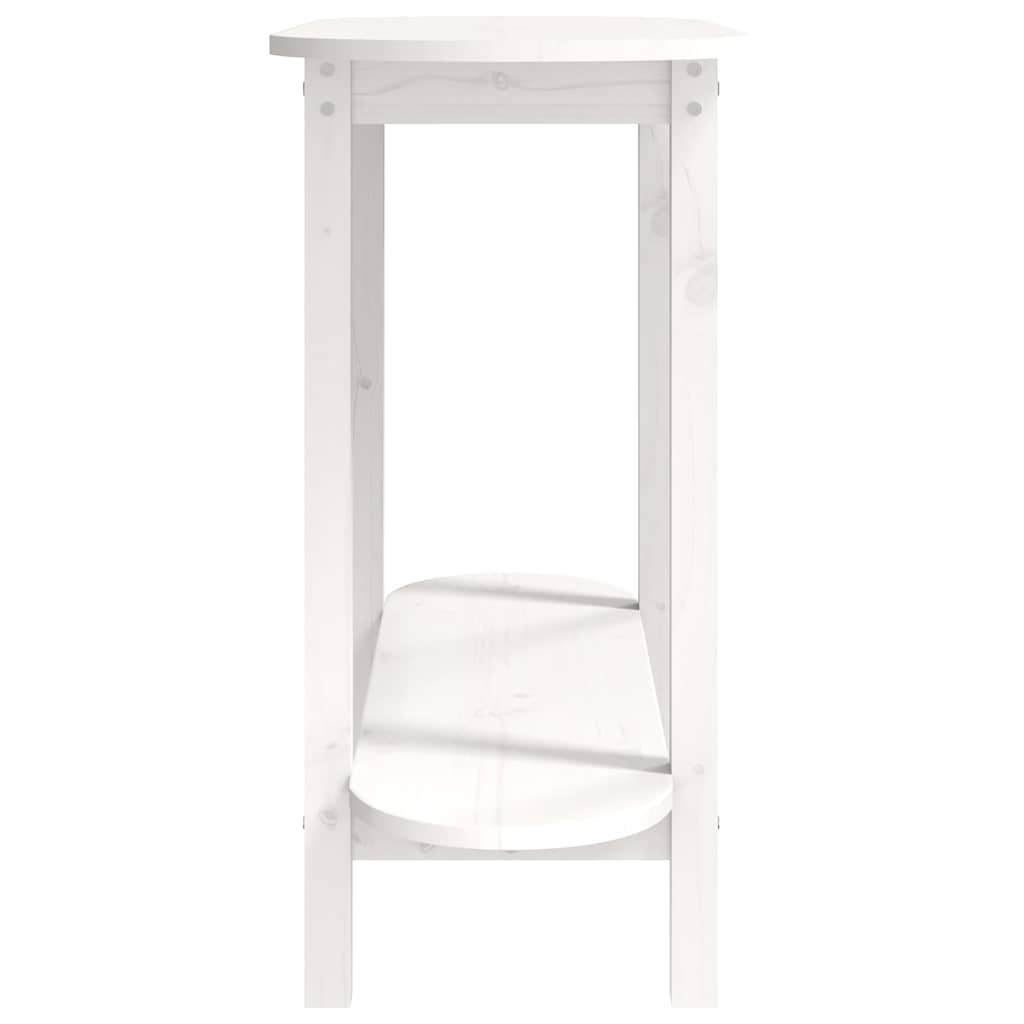 vidaXL Console Table White 110x40x80 cm Solid Wood Pine 6