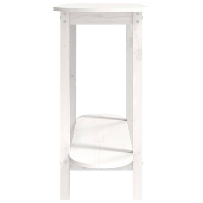 vidaXL Console Table White 110x40x80 cm Solid Wood Pine 6