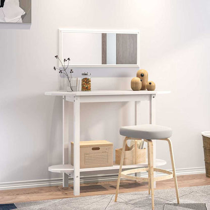 vidaXL Console Table White 110x40x80 cm Solid Wood Pine 1