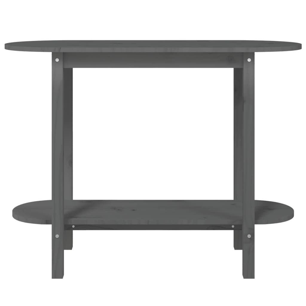 vidaXL Console Table Grey 110x40x80 cm Solid Wood Pine 5