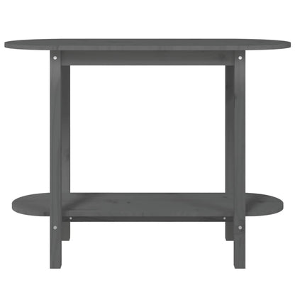 vidaXL Console Table Grey 110x40x80 cm Solid Wood Pine 5
