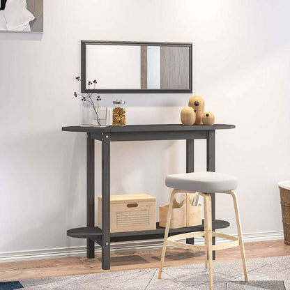 vidaXL Console Table Grey 110x40x80 cm Solid Wood Pine 1