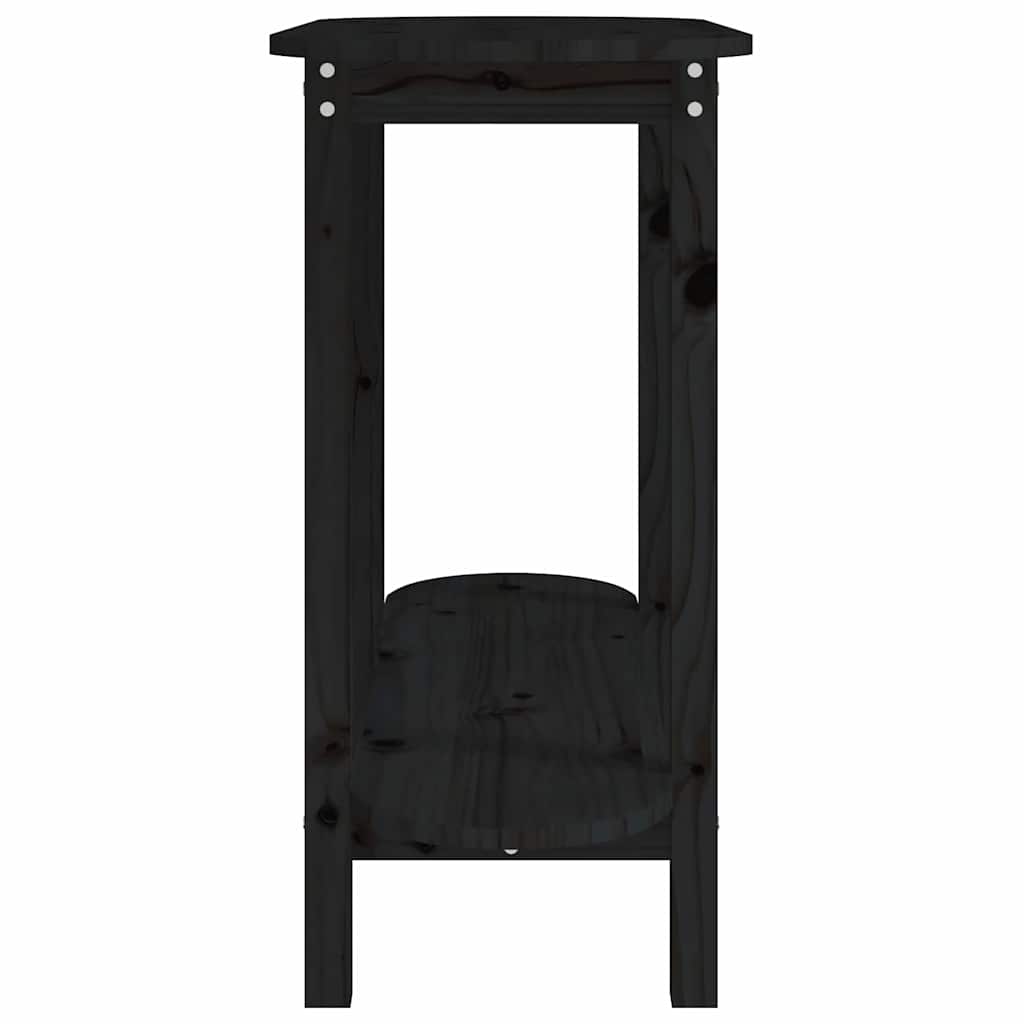 vidaXL Console Table Black 110x40x80 cm Solid Wood Pine 6