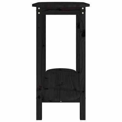 vidaXL Console Table Black 110x40x80 cm Solid Wood Pine 6
