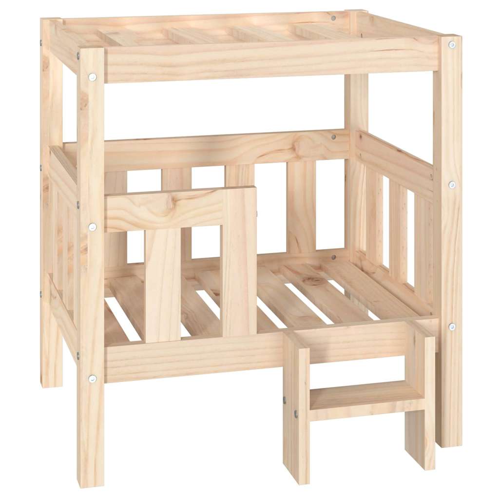vidaXL Dog Bed 65.5x50.5x70 cm Solid Wood Pine 2