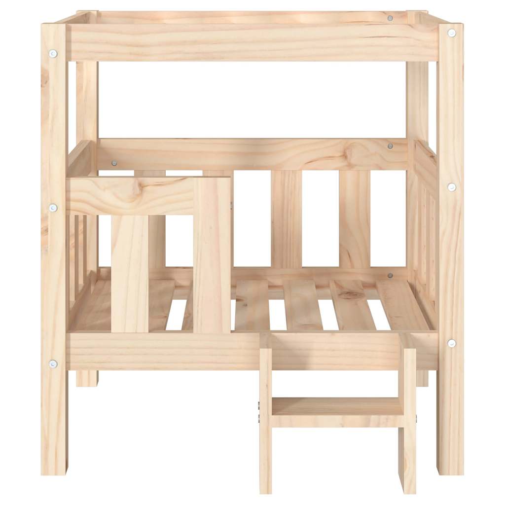 vidaXL Dog Bed 65.5x50.5x70 cm Solid Wood Pine 5