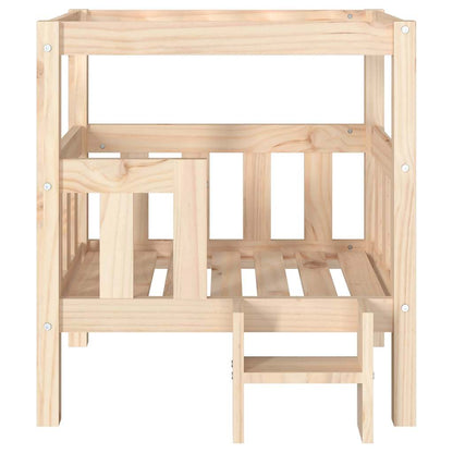 vidaXL Dog Bed 65.5x50.5x70 cm Solid Wood Pine 5