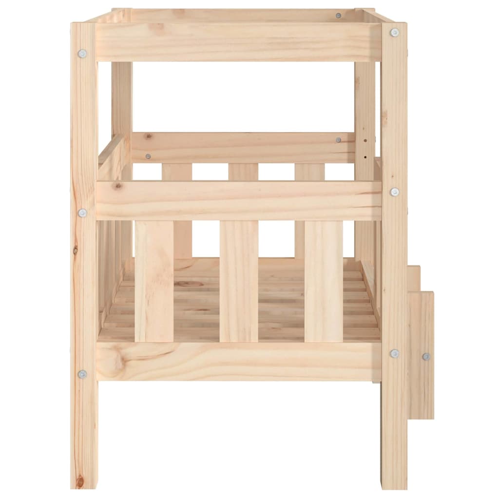 vidaXL Dog Bed 65.5x50.5x70 cm Solid Wood Pine 6