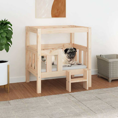 vidaXL Dog Bed 65.5x50.5x70 cm Solid Wood Pine 1