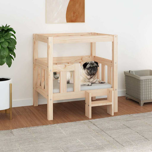 vidaXL Dog Bed 65.5x50.5x70 cm Solid Wood Pine 1