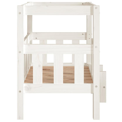 vidaXL Dog Bed White 65.5x50.5x70 cm Solid Wood Pine 6