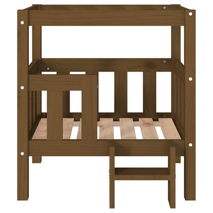 vidaXL Dog Bed | Honey brown | Solid pine wood | Small | Durable | Dog Bed 5