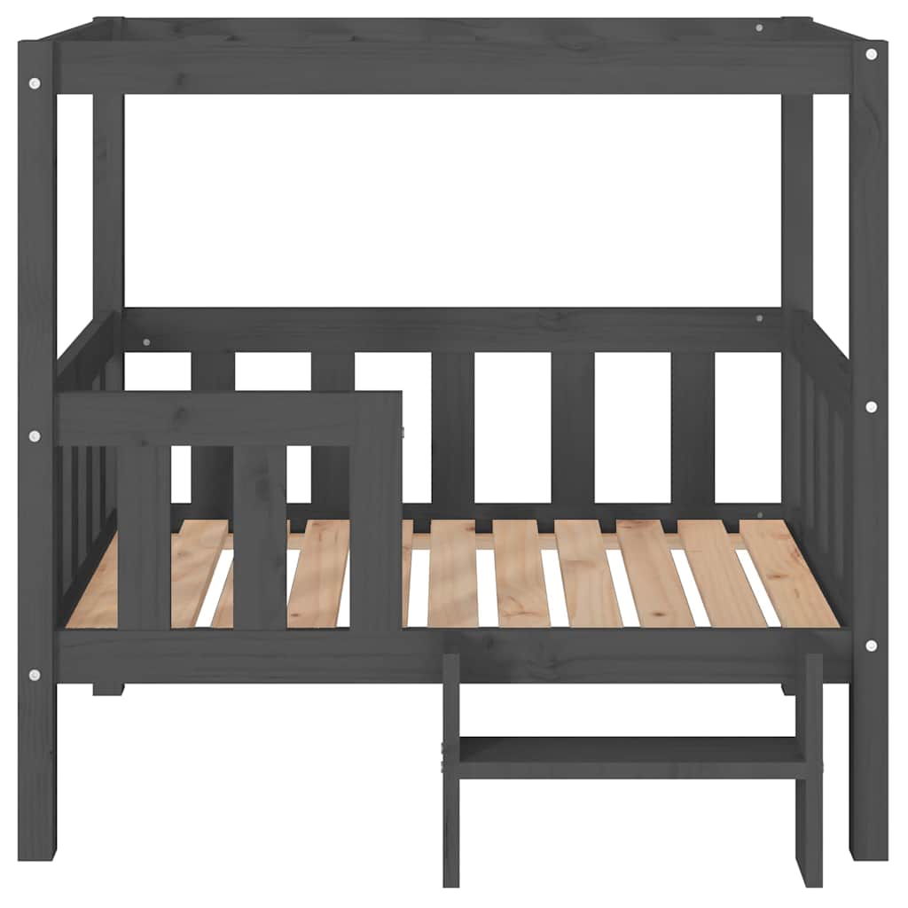 vidaXL Dog Bed Grey 95.5x73.5x90 cm Solid Wood Pine 5