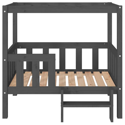 vidaXL Dog Bed Grey 95.5x73.5x90 cm Solid Wood Pine 5