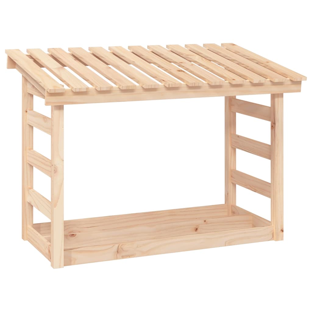 vidaXL Firewood Rack 108x64.5x78 cm Solid Wood Pine 2
