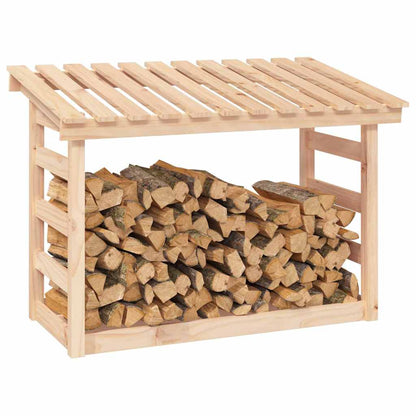 vidaXL Firewood Rack 108x64.5x78 cm Solid Wood Pine 4