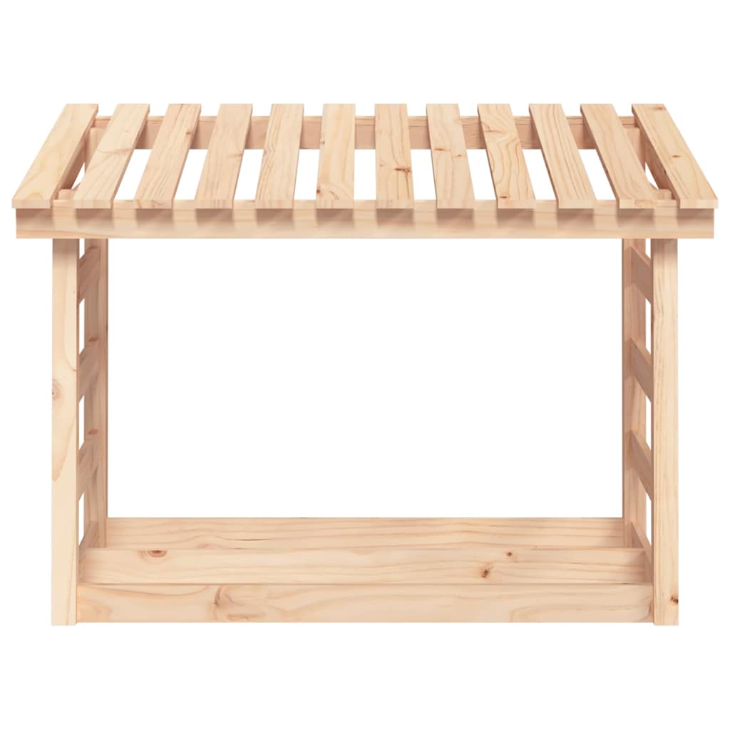 vidaXL Firewood Rack 108x64.5x78 cm Solid Wood Pine 5