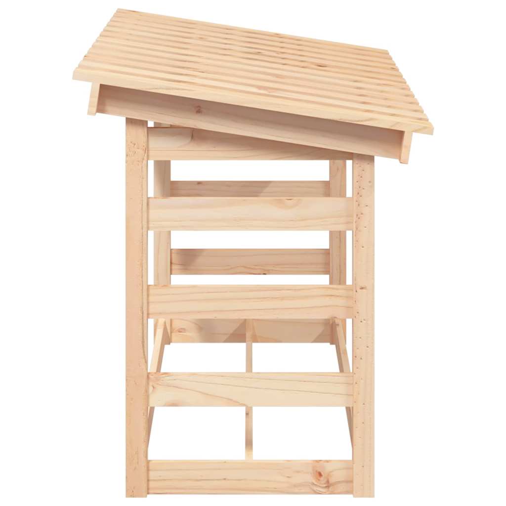 vidaXL Firewood Rack 108x64.5x78 cm Solid Wood Pine 6