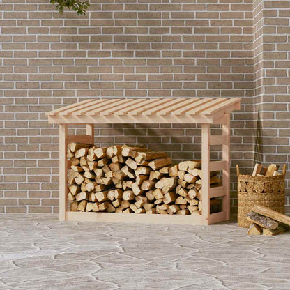 vidaXL Firewood Rack 108x64.5x78 cm Solid Wood Pine 1