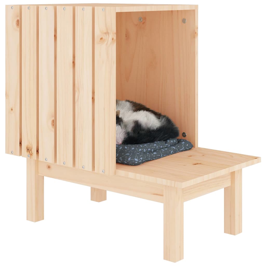 822452 vidaXL Cat House 60x36x60 cm Solid Wood Pine 6