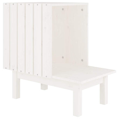 vidaXL Cat House White 60x36x60 cm Solid Wood Pine 2