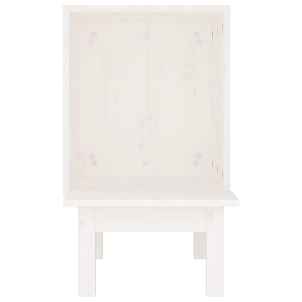 vidaXL Cat House White 60x36x60 cm Solid Wood Pine 4