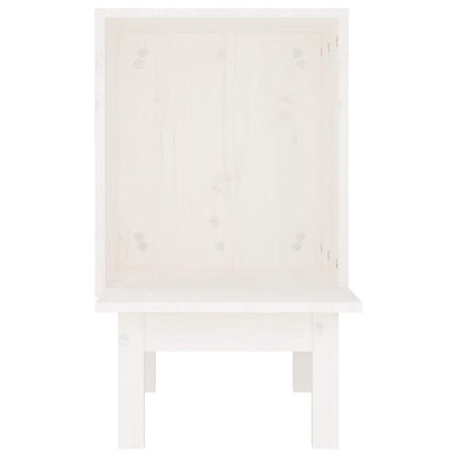 vidaXL Cat House White 60x36x60 cm Solid Wood Pine 4