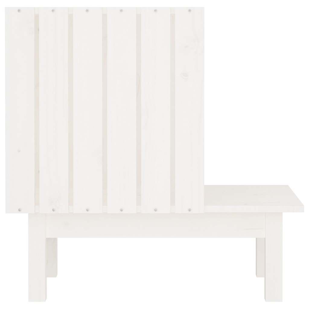 vidaXL Cat House White 60x36x60 cm Solid Wood Pine 5