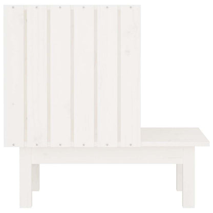 vidaXL Cat House White 60x36x60 cm Solid Wood Pine 5
