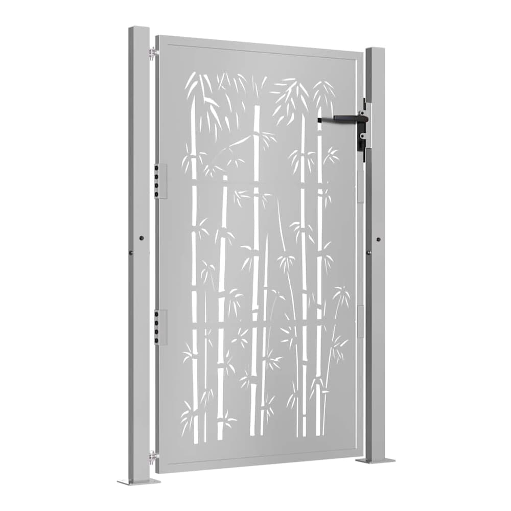 Garden Gate Corten Steel Bamboo Design 100 x 125 cm
