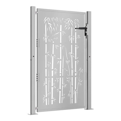 Garden Gate Corten Steel Bamboo Design 100 x 125 cm