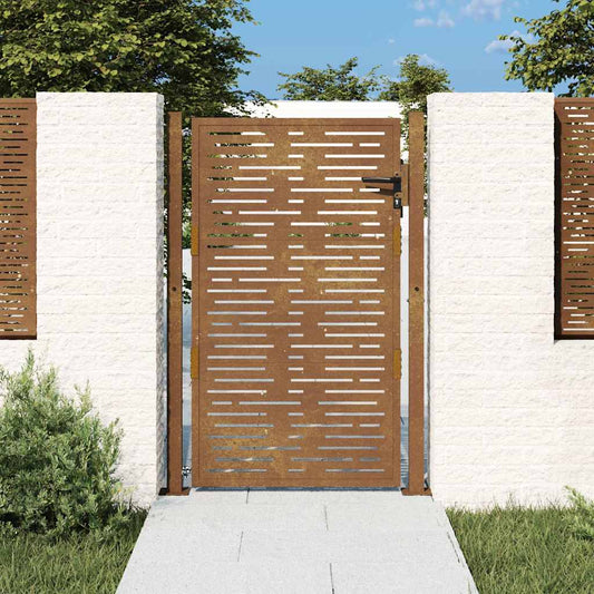 Garden Gate Corten Steel Square Design 100 x 125 cm