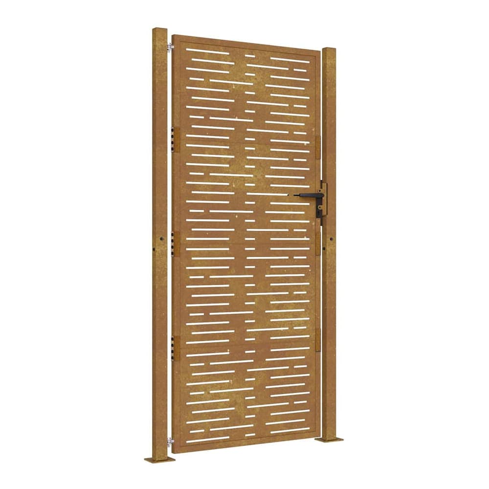 Garden Gate Corten Steel Square Design 100 x 175 cm