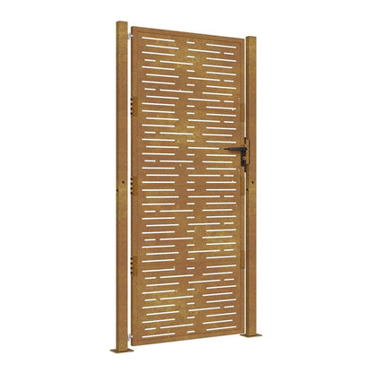 Garden Gate Corten Steel Square Design 100 x 175 cm